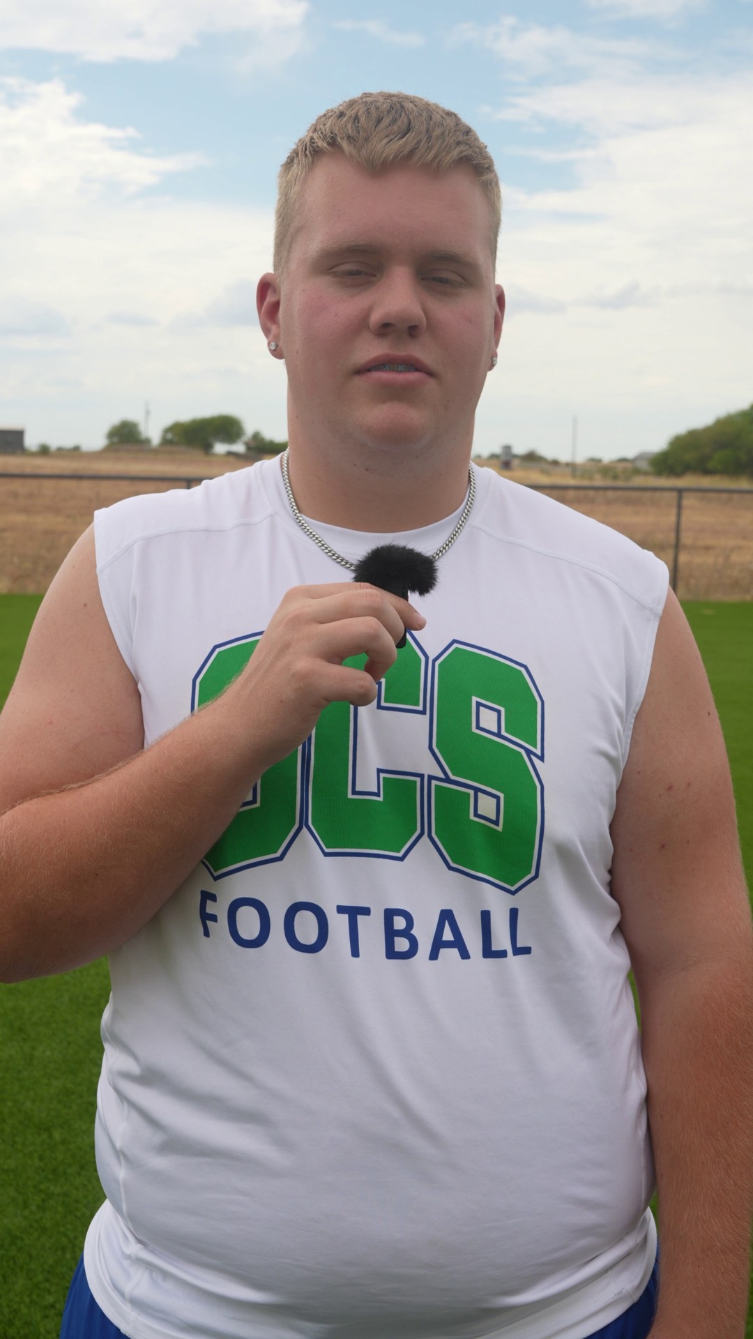 Blayne Ferguson during his athlete interview