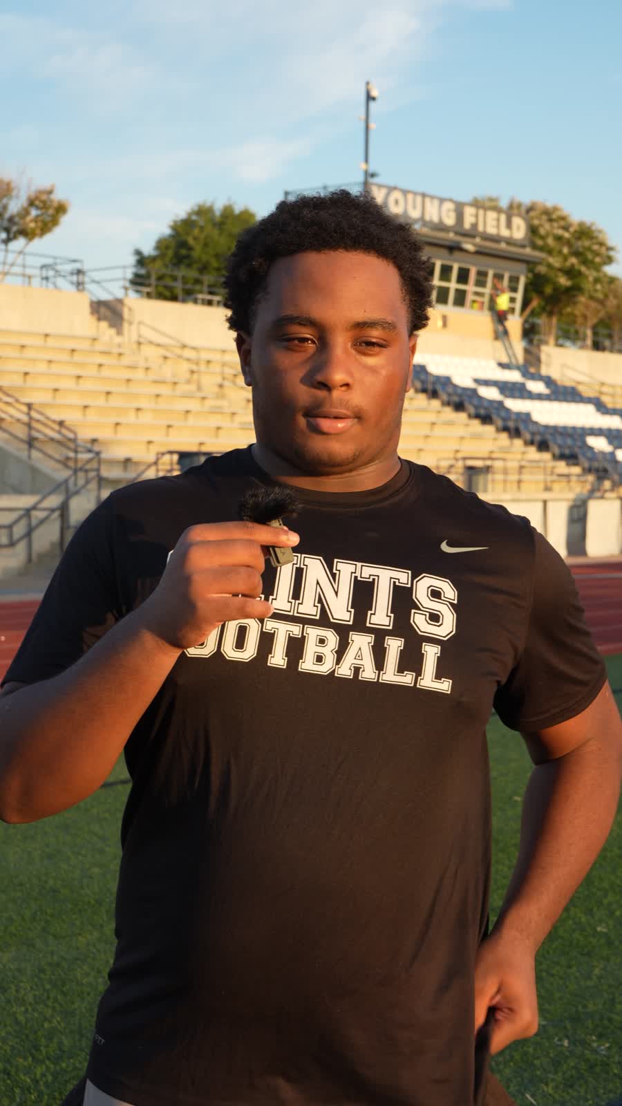 Demarion Satterwhite during his athlete interview